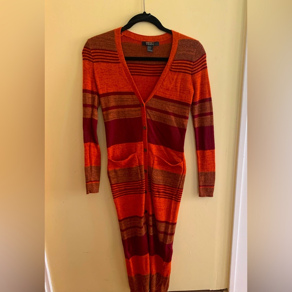 Striped sweater dress